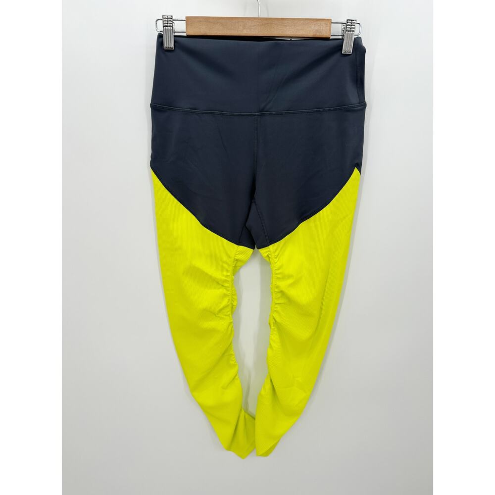 Zyia Active Neon Yellow Parallel Lux Hi-Rise 7/8 Leggings 24" Inseam Women M 6-8
